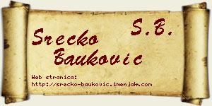 Srećko Bauković vizit kartica